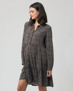 Abby Button Through Dress  Slate
