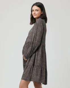 Abby Button Through Dress  Slate