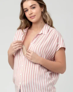 Ada Relaxed Shirt Terracotta / White