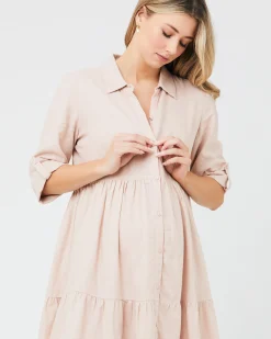 Adel Linen Dress Peachy Pink