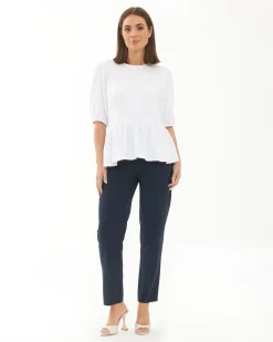 Alexa Classic Crop Pant  Navy