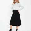 A-Line Knit Skirt Black