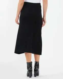 A-Line Knit Skirt Black