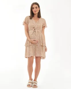 Brook Layered Dress  Nutmeg