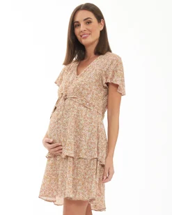 Brook Layered Dress  Nutmeg