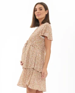 Brook Layered Dress  Nutmeg