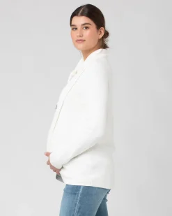 Cassie Cross Over Nursing Knit Off White