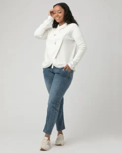 Cassie Cross Over Nursing Knit Off White
