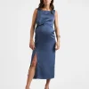Chantell Side Twist Dress  Washed Indigo