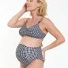 Check Nursing Bikini  Black / White