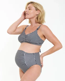 Check Nursing Bikini  Black / White