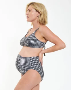 Check Nursing Bikini  Black / White