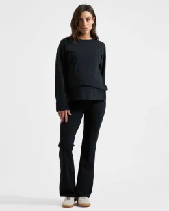 Claud Long Sleeve Nursing Top Black