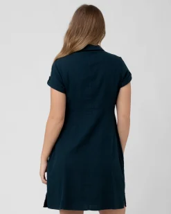 Colette Tie Up Linen Dress Biro