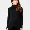 Cowl Neck Nursing Knit  Black