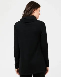 Cowl Neck Nursing Knit  Black