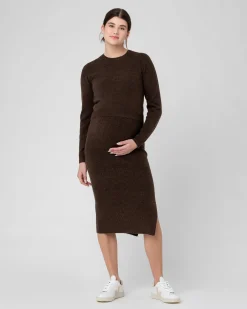 Dani Knit Skirt Chocolate
