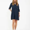 Demi Tencel Dress  Navy