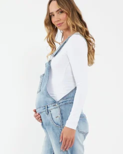 Denim Overalls Pale Blue