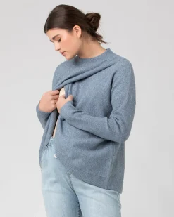 Desi Nursing Knit  Blue Marle