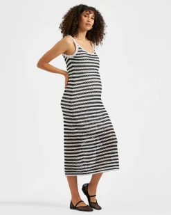 Diana Crochet Dress  Black / White