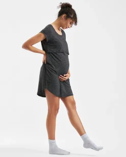 Dreamy Lounge Nursing Dress  Granite