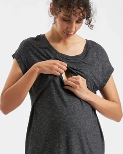 Dreamy Lounge Nursing Dress  Granite