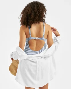Dune Stripe One Piece Washed Indigo / White