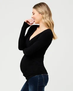 Embrace Long Sleeve Nursing Top Black