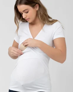 Embrace Short Sleeve Nursing Tee White