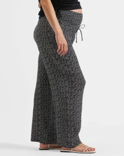 Emmy Shirred Pant Black / Natural
