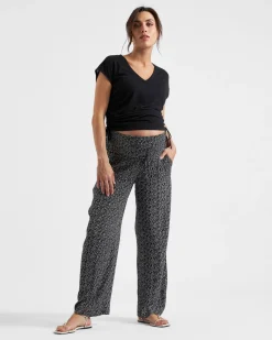 Emmy Shirred Pant Black / Natural