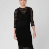 Eve Lace Nursing Dress Black