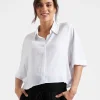 Farrah Crop Shirt  White