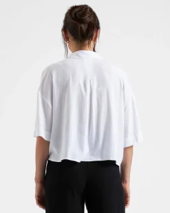 Farrah Crop Shirt  White