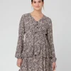 Florence Layered Dress  Black / Dusty Pink