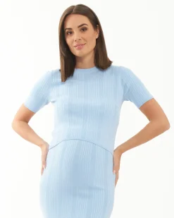 Franki Detachable Nursing Knit Sky Blue