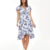 Georgia Tie Front Dress  White