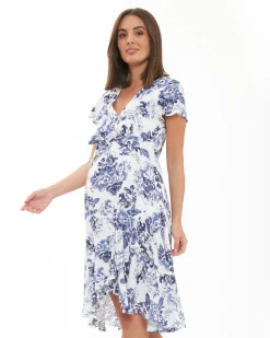Georgia Tie Front Dress  White