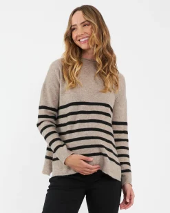 Gerrie Nursing Knit  Mocha / Black