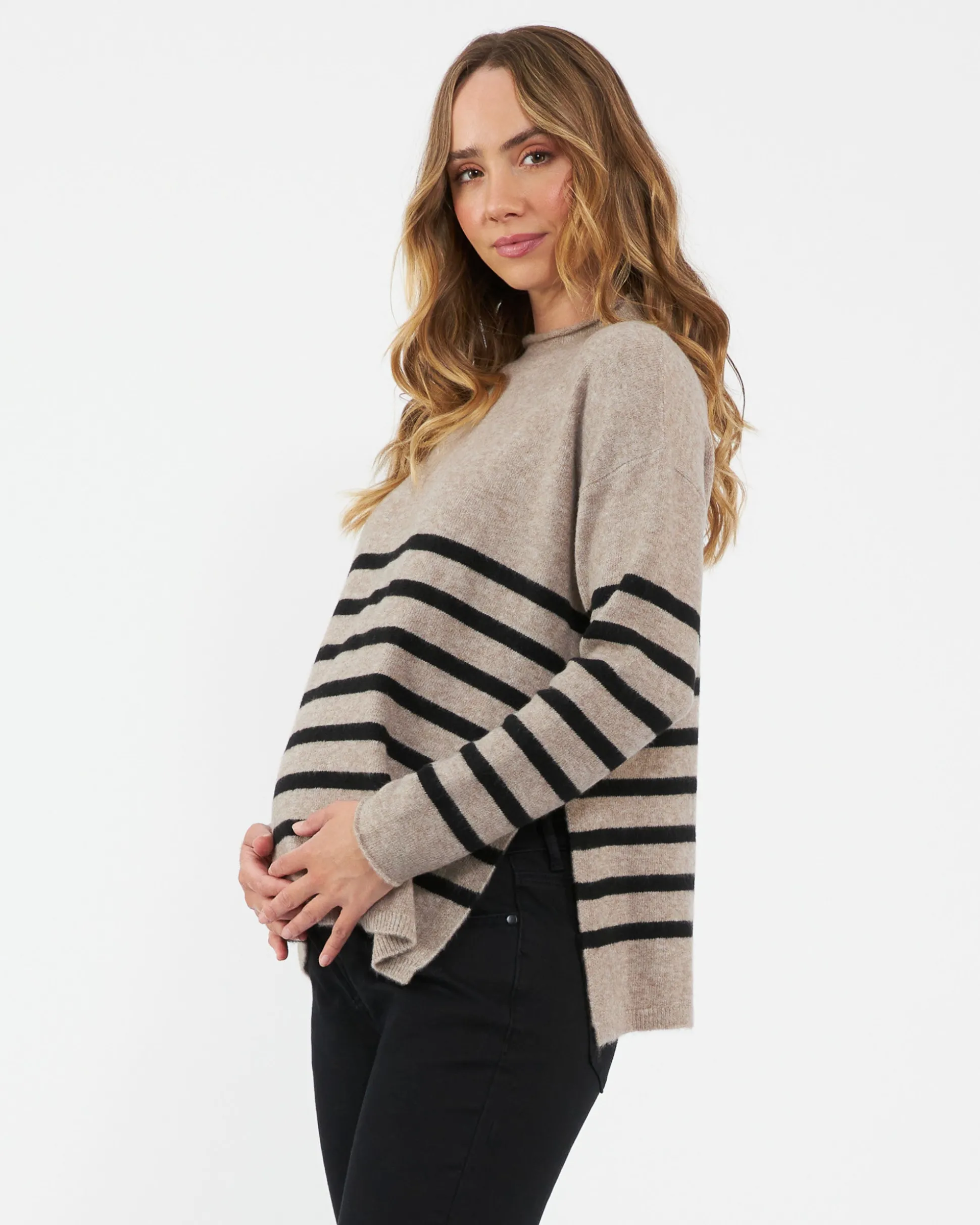 Gerrie Nursing Knit Mocha / Black