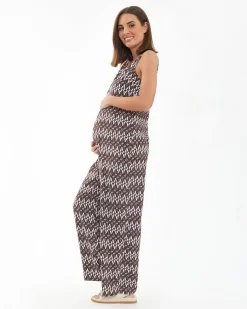 Grace Jumpsuit Chocolate / White