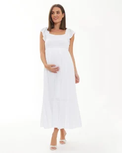 Hail Spot Dress White