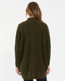 Hallie Cross Over Knit Khaki