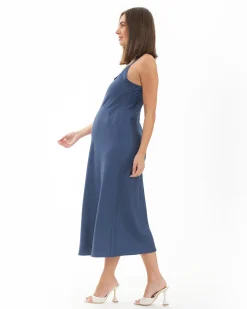 Harlow Slip Dress  Deep Blue
