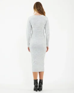 Heidi Nursing Knit Dress  Snow Marle