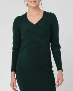 Heidi Nursing Knit Dress  Forest
