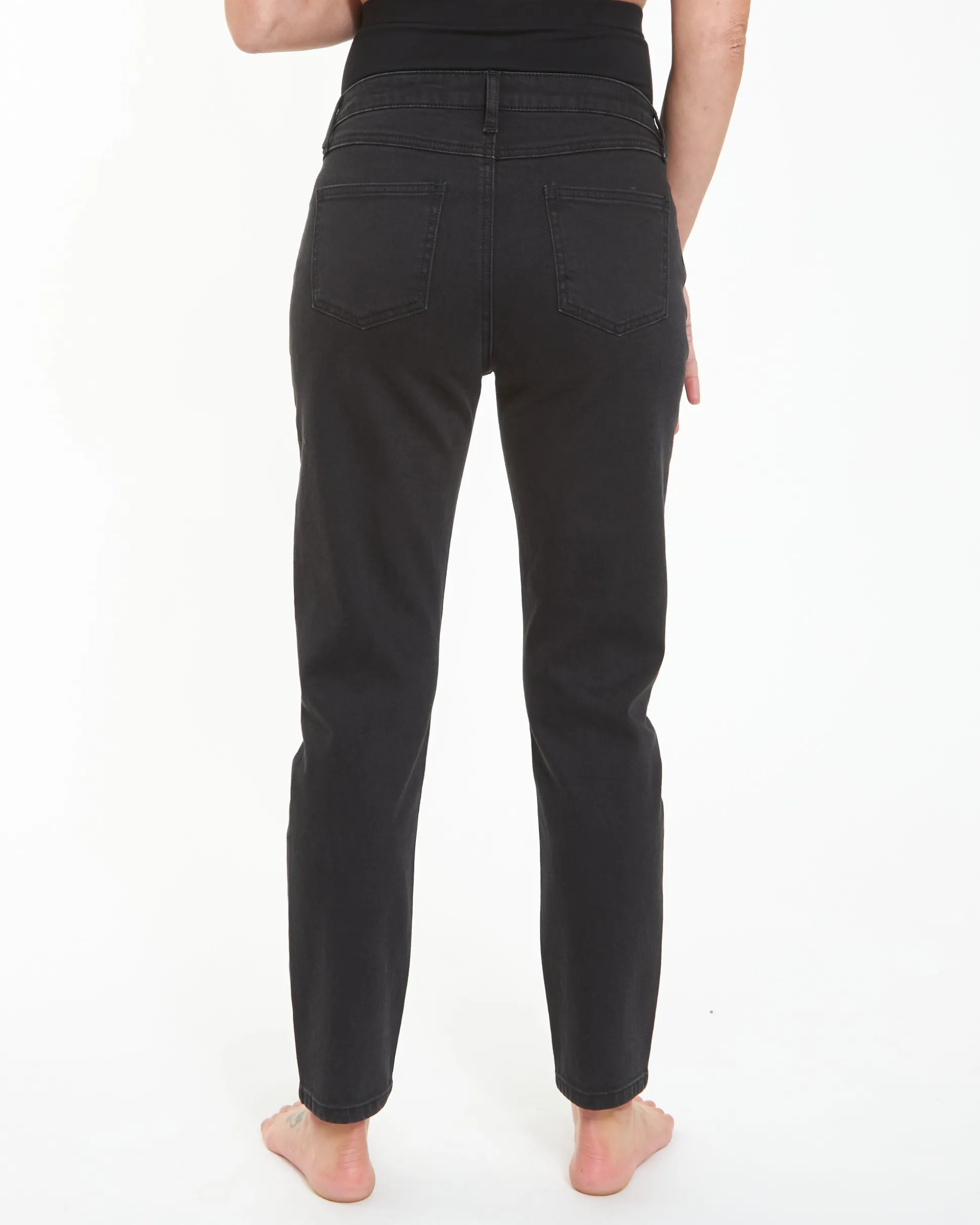 Hunter Over Bump Crop Jean Black