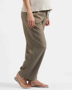 Indi Wide Leg Linen Pant Olive