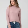 Jade Crop Nursing Knit Pink